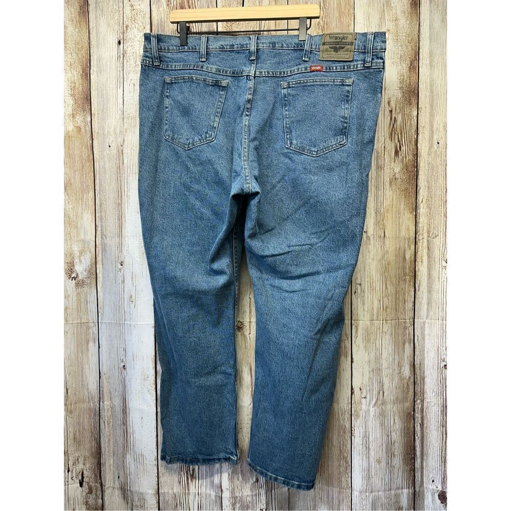 Wrangler 44X30 Men’s Straight Blue Denim Premium Quality Casual Cotton Jeans